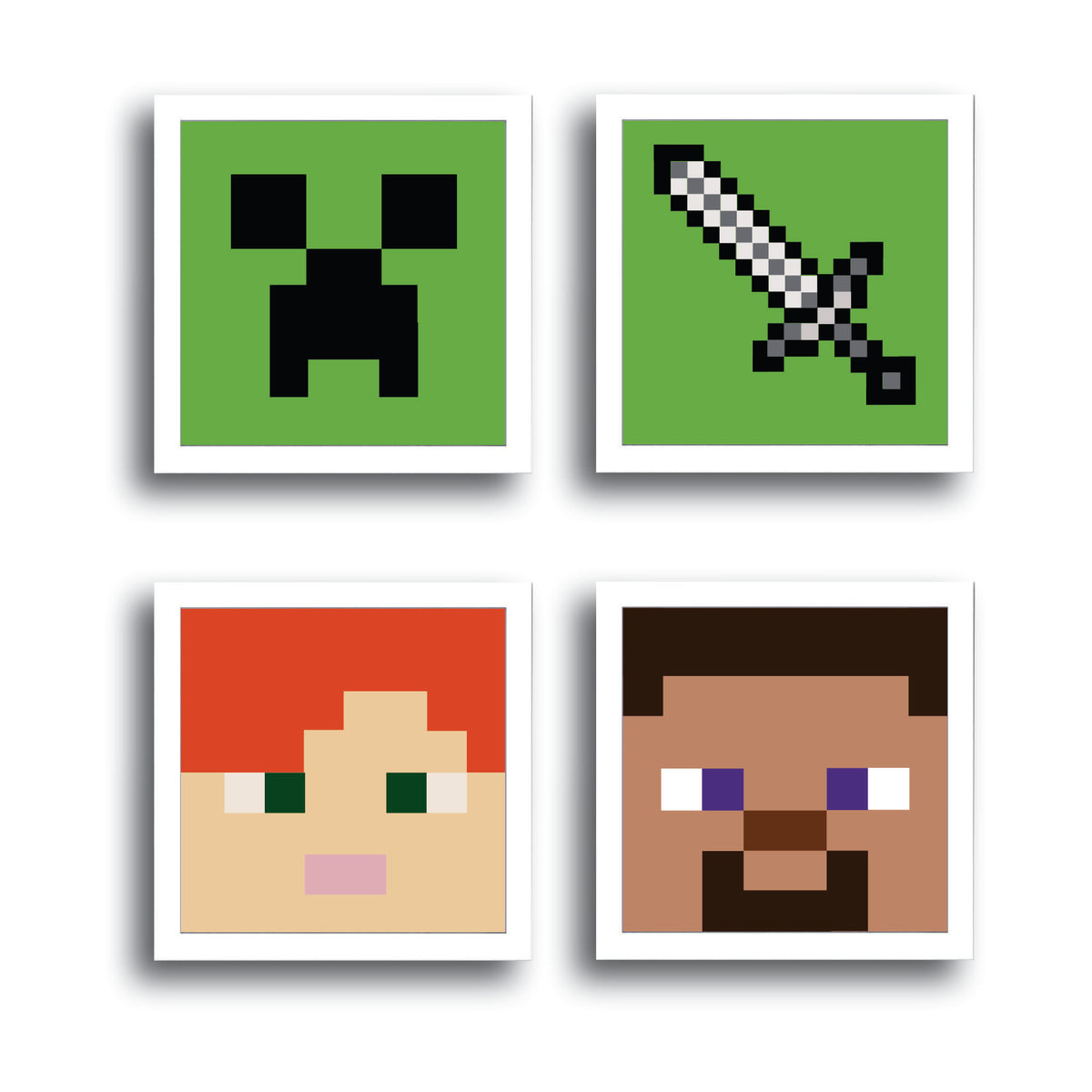 Kit 04 Quadros Minecraft