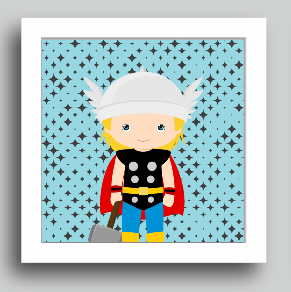 Kit 06 Quadros Vingadores