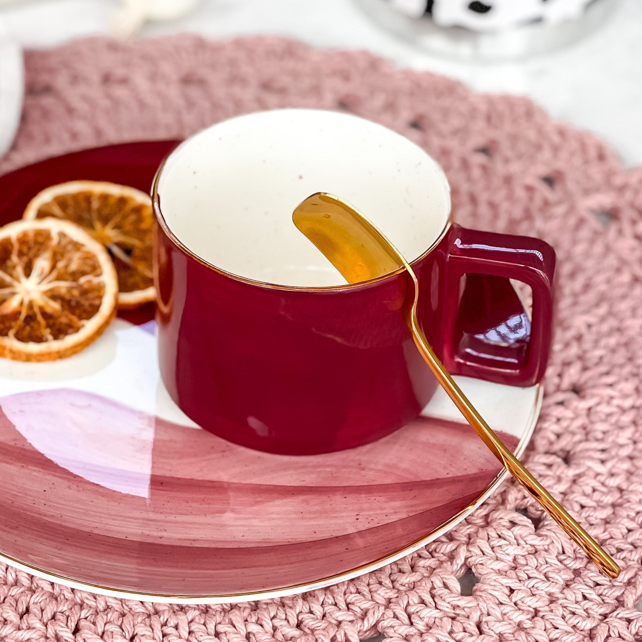 Xícara P de Porcelana Marsala - 4 Unidades